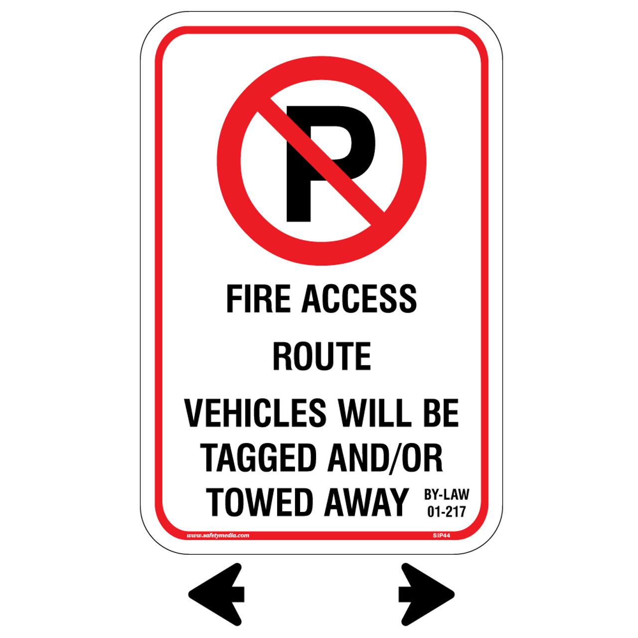 Fire Access Route Sign, Hamilton Bylaw