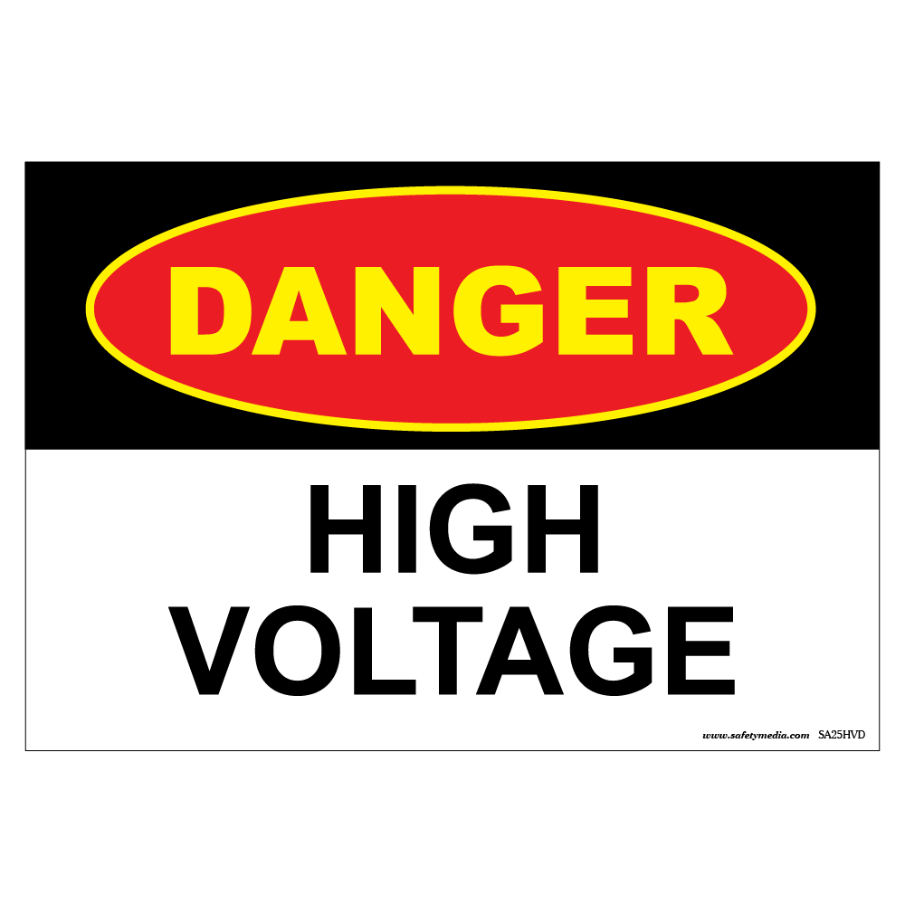 Danger High Voltage Sign for electrical safety and hazard warning