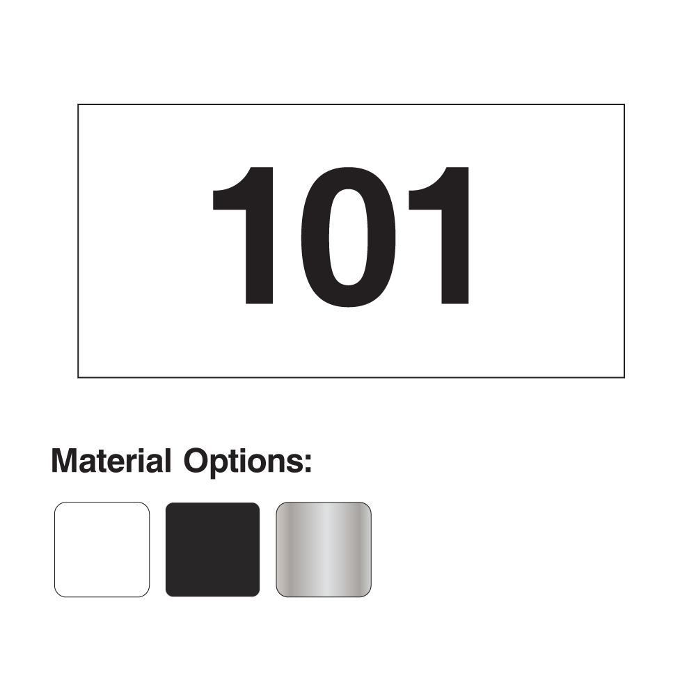 Unit Number Signs with printed and raised options for professional and accessible unit identification.