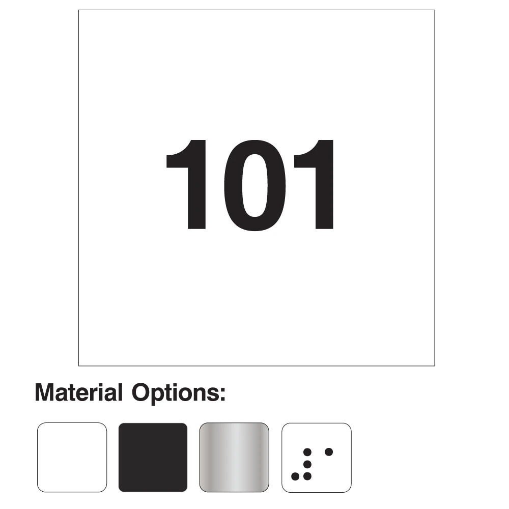 Unit Number Signs in PVC Sintra