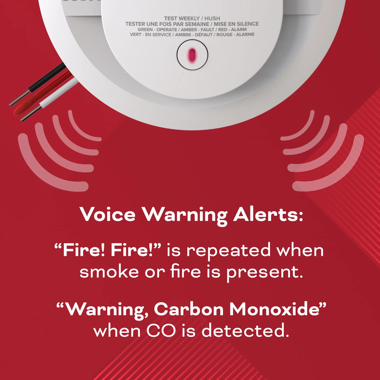 Battery Powered Smoke & Carbon Monoxide Voice Alarm