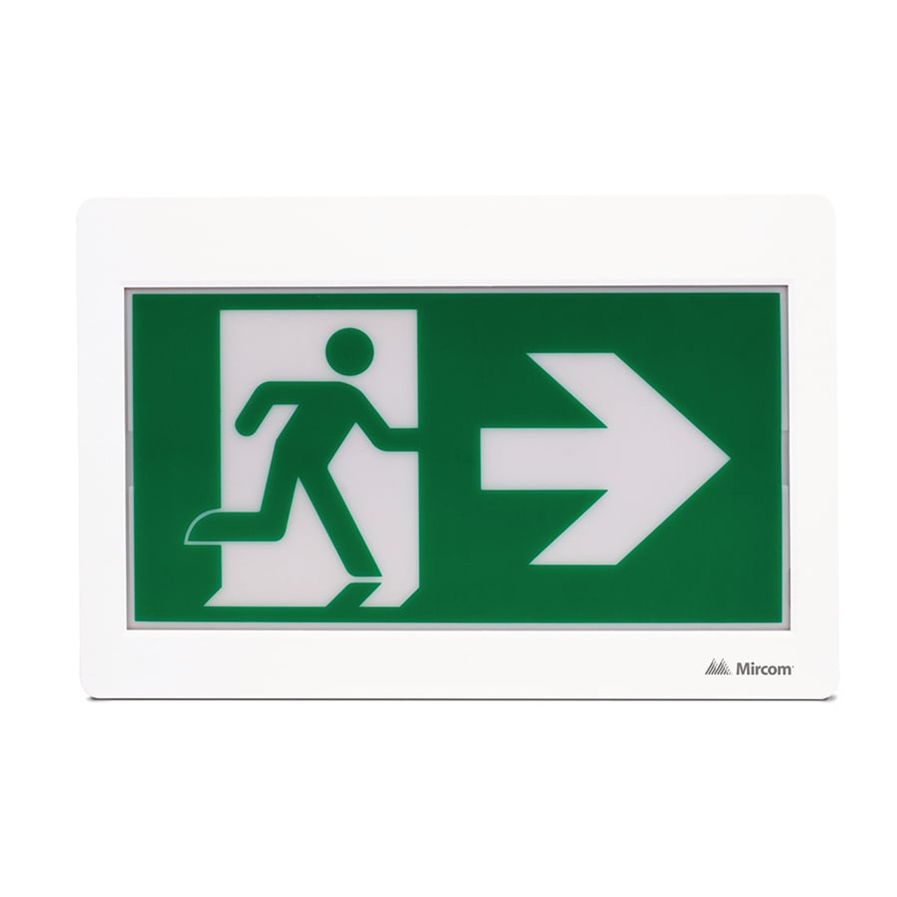 LED Running Man Exit Sign with Battery Backup - Mircom