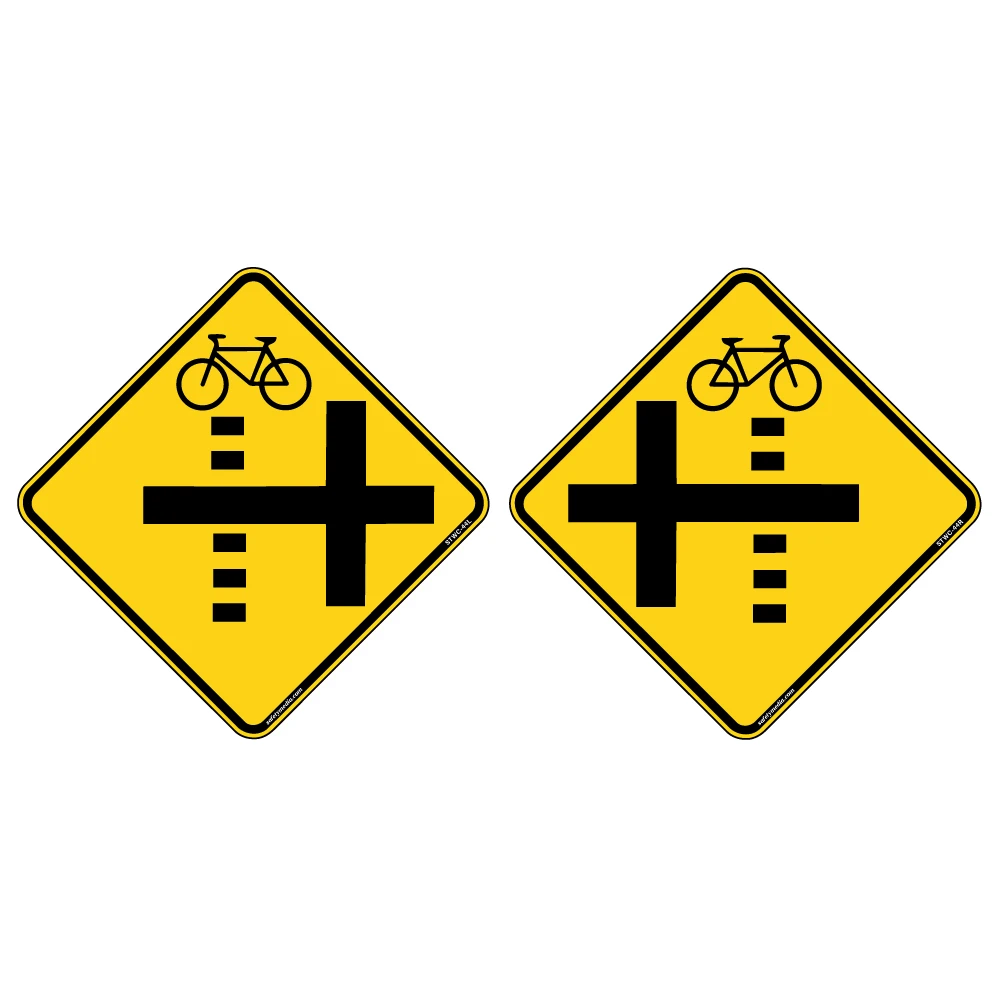 WC-44L and WC-44R Bicycle Trail Crossing Side Street signs