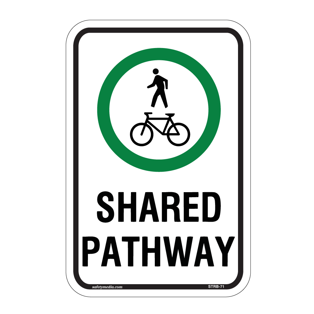 Shared Pathway Sign (Rb-71) for pedestrians and cyclists on a shared path