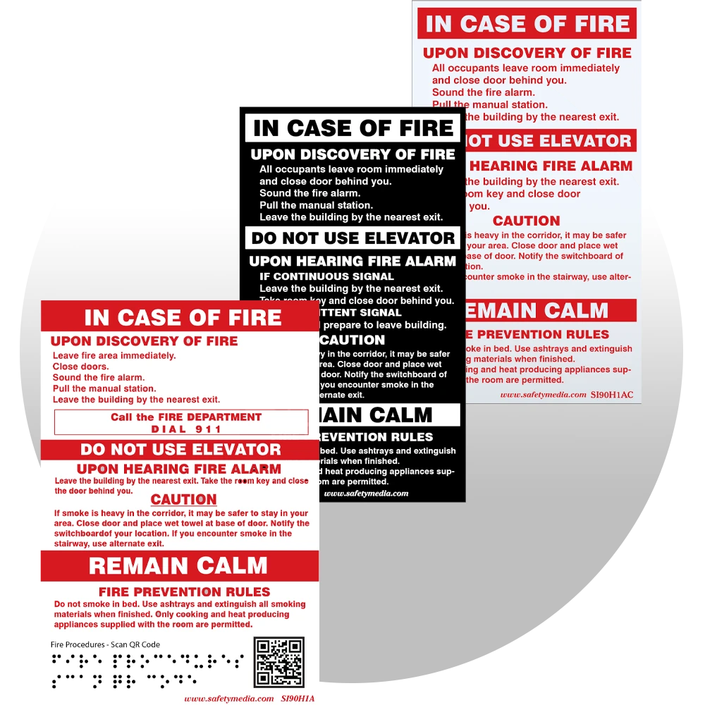 Hotel Alarm Signs / Defend in Place | Safety Media