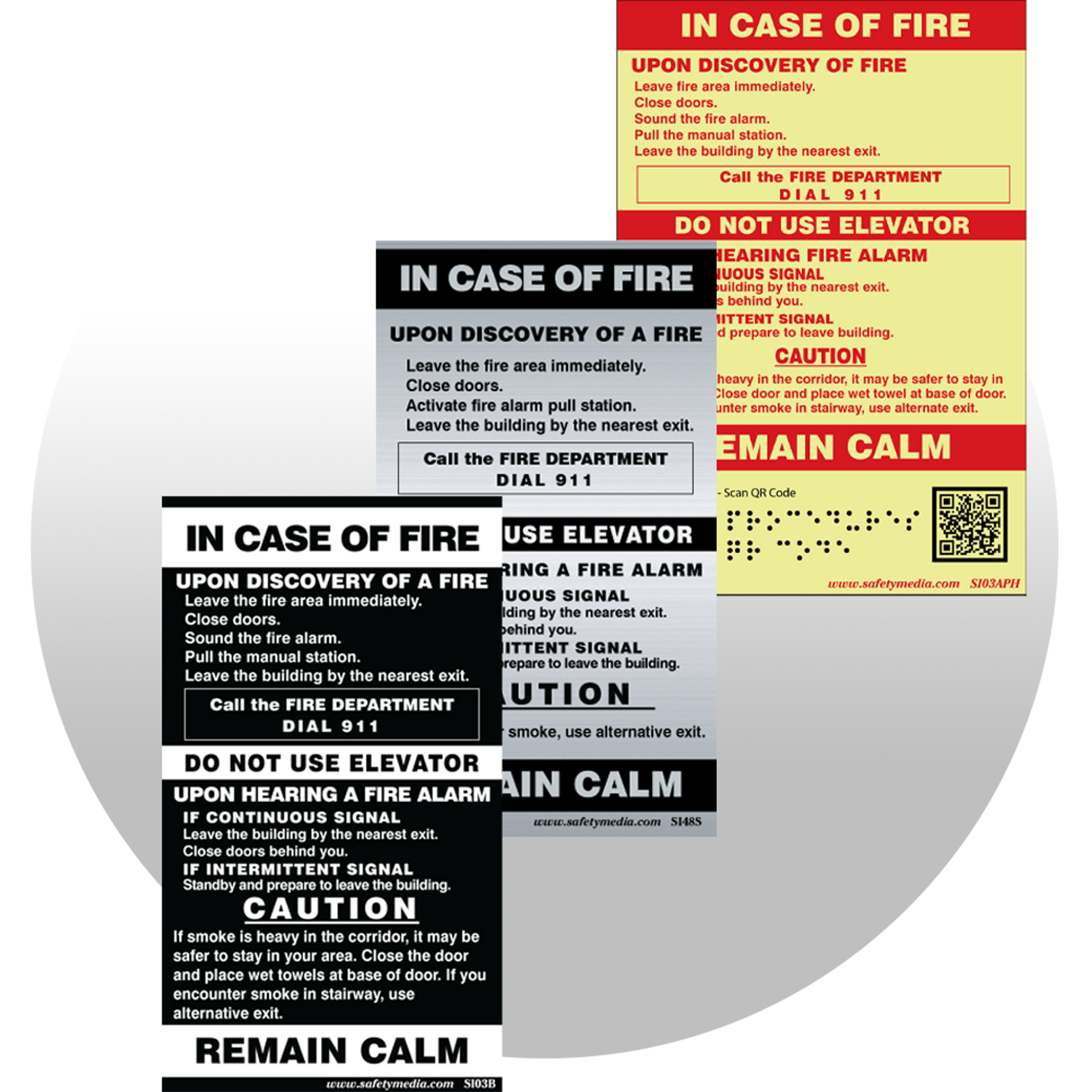 TwoStage Alarm Signs with Elevators