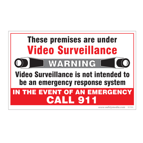 Warning Surveillance Sticker