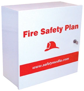 Fire Safety Plan Box with Cam Lock and Key