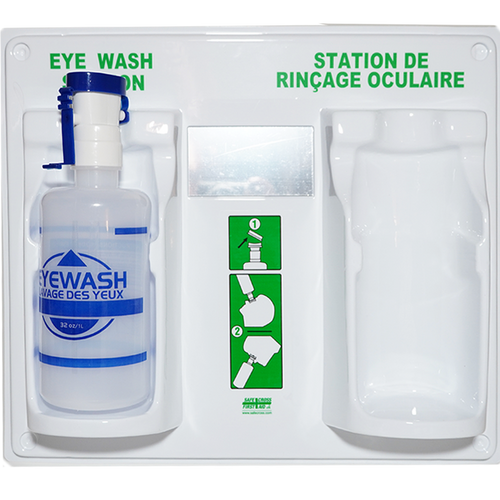 Eyewash Station with Single 1 L/32oz. Bottle (Solution Sold Separately)
