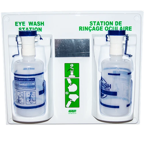 Eyewash Station with Double 1 L/32oz. Bottles (Solution Sold Separately)