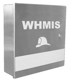 Cam Lock and Key WHMIS Box Stainless Steel Regular 13"W x 13"H x 4"D