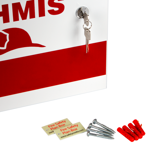 Regular Fire Safety Plan & WHMIS Box with a Peel Region CAM Lock