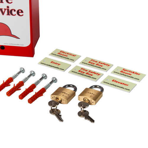 Fire Service Key Red Metal Box