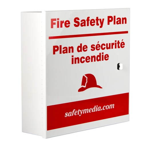 Bilingual Padlock Fire Safety Plan Box