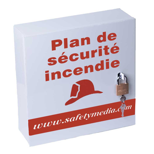 French Fire Safety Plan Box with Padlocks