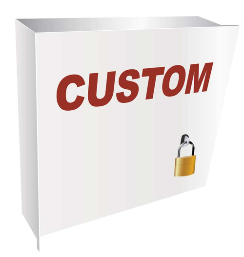 Customized Regular Sized White Metal Box With 2 Padlocks