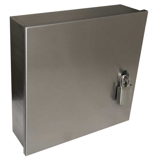 Regular Sized Stainless Steel Box With 2 Padlocks