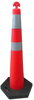Exterior 45" Cone with Rubber Base & Reflective