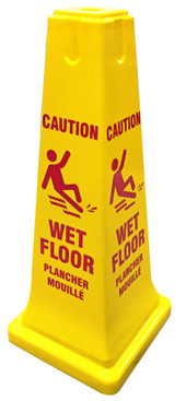 26"H Yellow Wet Floor Cone