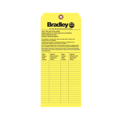 Eyewash Inspection Tag