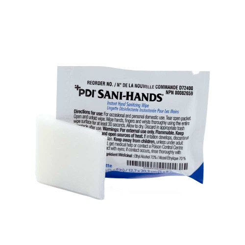 Instant Antiseptic Hand Sanitizing Wipes, 100/Box