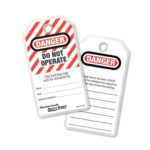"DO NOT OPERATE" I.D. Lockout Tags