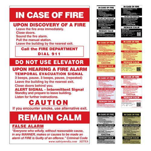 In Case of Fire Sign