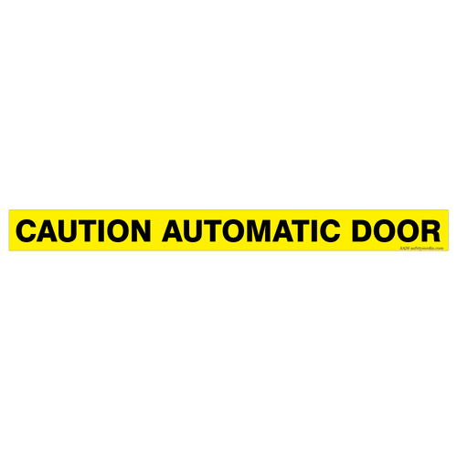 Caution Automatic Door Vinyl Sticker 1-Sided