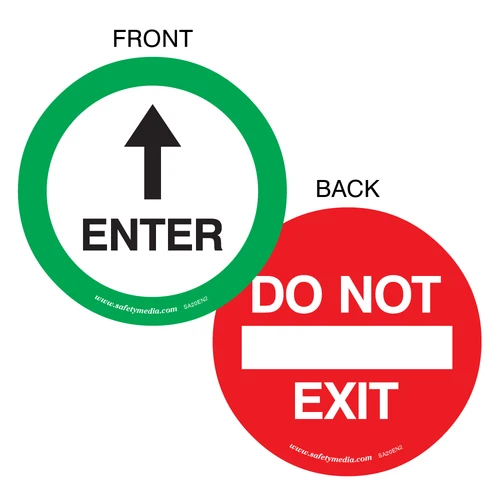 Enter & Do Not Exit Vinyl Sticker 2-Sided