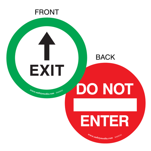 Exit & Do Not Enter Vinyl Sticker 2-Sided
