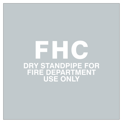 Dry Standpipe Reversed French Sticker 20 x 20"