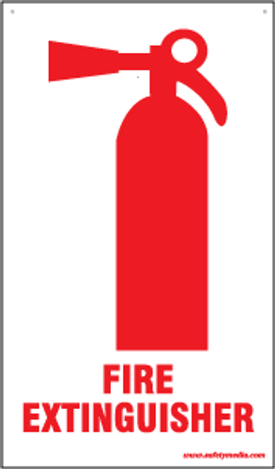 Double-Sided Fire Extinguisher Plastic Sign