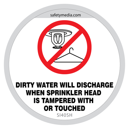 Sprinkler Head Discharge White Sticker Sprinkler Head Discharge White Sticker