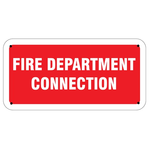Fire Department Connection Aluminum Sign