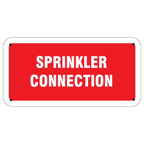Sprinkler Connection Sign
