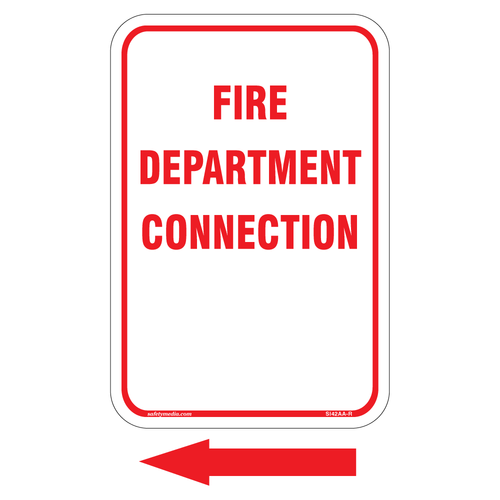 Fire Department Connection Reflective Alum Sign