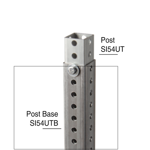 3-foot square perforated sign post base made of galvanized steel