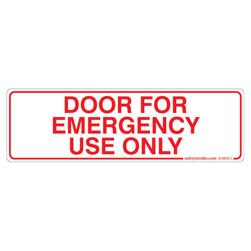 Door for Emergency Use Only Sticker