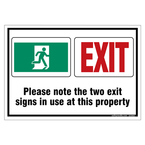 Exit Notice for Dual Exit Signs