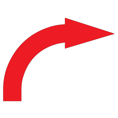 Anti-Slip Floor Decal Pedestrian Traffic Control Right Turn Arrow