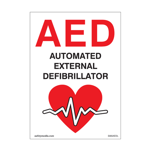 AED Vinyl Sticker (Automated External Defibrillator)