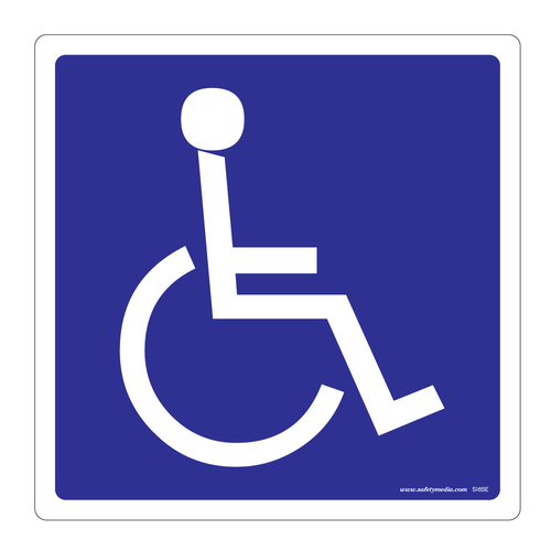 Accessible Symbol Blue Plastic Sign
