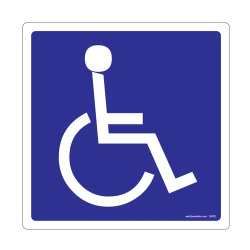 Accessible Symbol Blue Plastic Sign