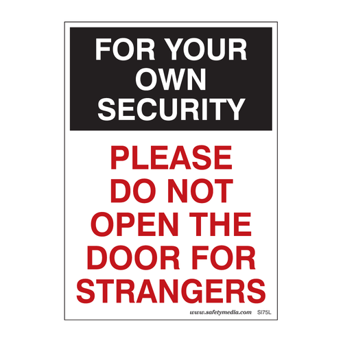 Do Not Open Door for Strangers Sticker