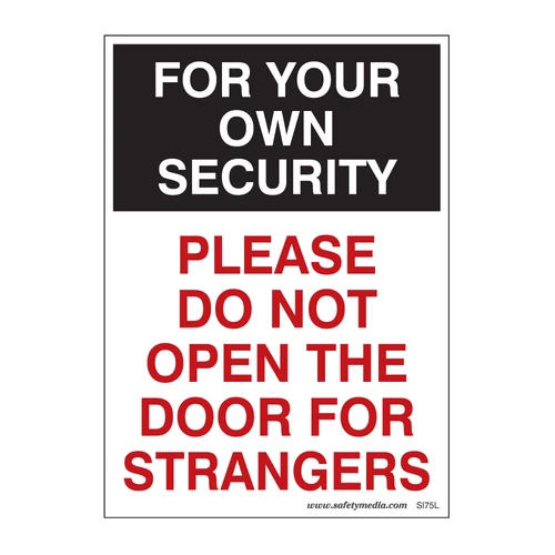 Do Not Open Door for Strangers Sticker