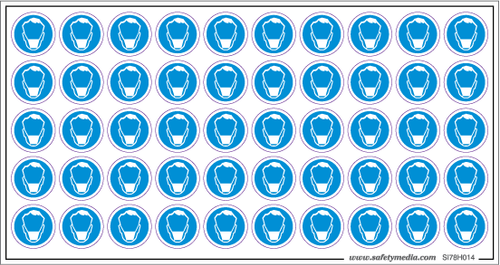 Whmis Hazard Symbol: Dust Mask 0.75" Stickers, 50 On 8.5X4.5" Page