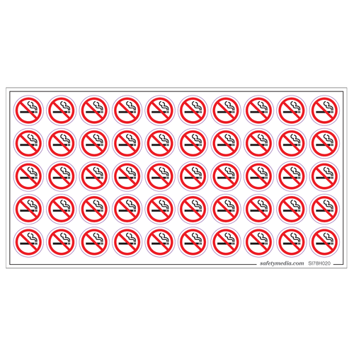 No Smoking WHMIS Hazard Symbol, 50 x 0.75" Stickers