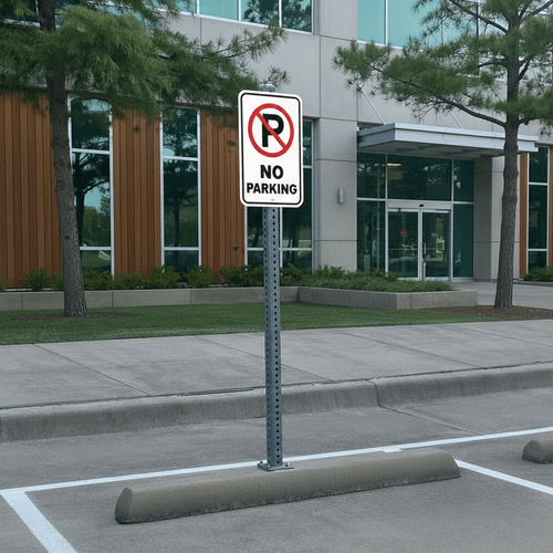 No Parking Sign, Black
