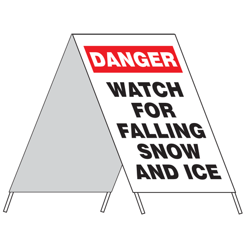 Watch for Falling Snow & Ice A-Frame Sign