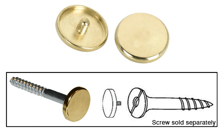 Decorative Brass Screw Cap, 1.5 cm